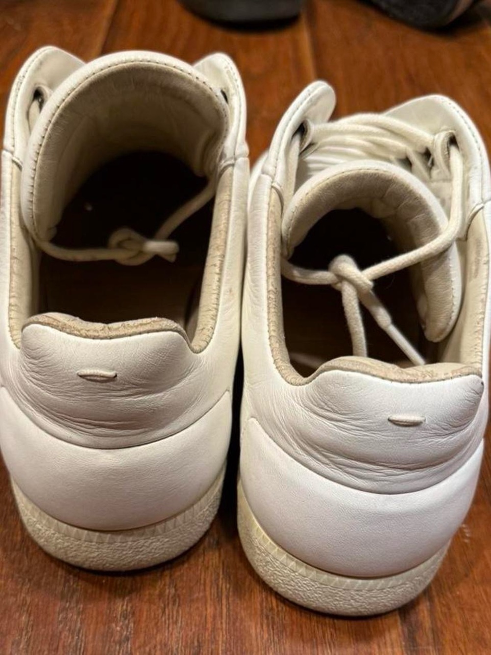Maison Margiela Future White Low Top Leather Sneakers 41 - Picture 5 of 8